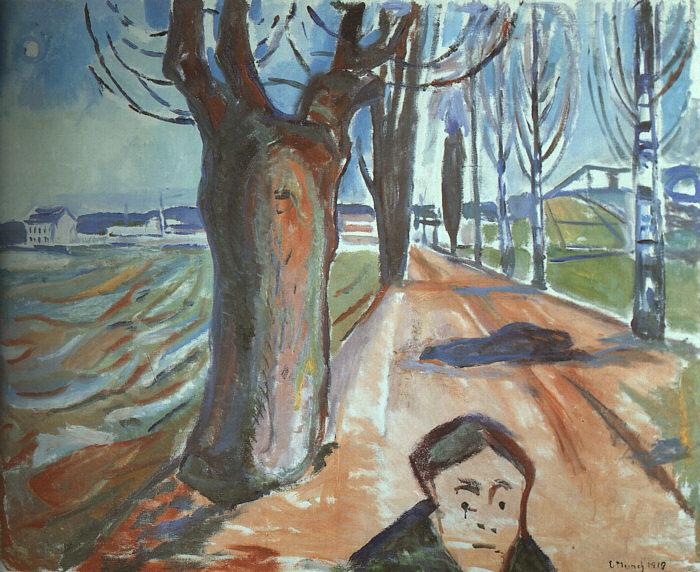 The Murderer on the Lane, Edvard Munch
